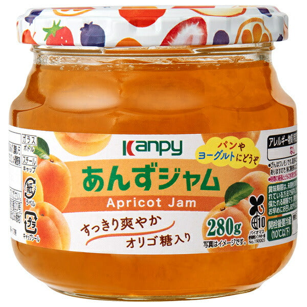カンピー あんずジャム 280g瓶×6個入【日本出荷】