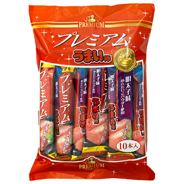 やおきん プレミアムうまい棒 明太子味 90g(9g×10本)×12本入【日本出荷】