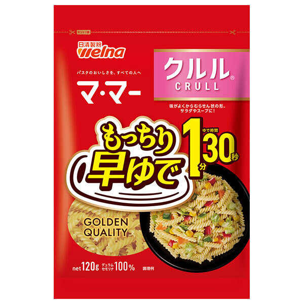 日清製粉ウェルナ マ マー 早ゆで1分30秒 クルル 120g×20袋入【日本出荷】