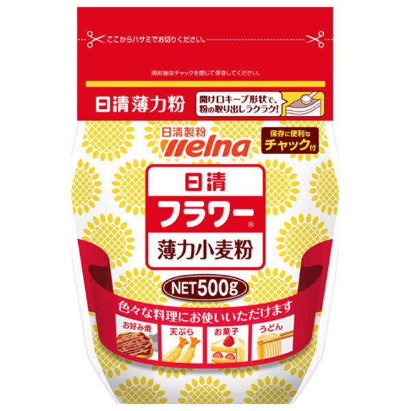 日清製粉ウェルナ 日清 フラワー チャック付 500g×12袋入【日本出荷】
