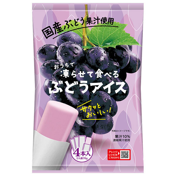 Tanio Shokuryo Kogyo Frozen Japanese Grape Ice Cream (70g x 4) x 12 bags