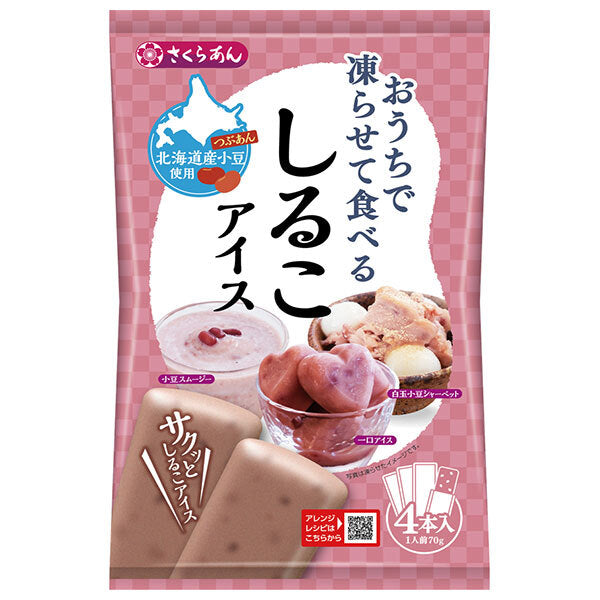Tanio Shokuryo Kogyo Frozen Shiruko Ice Cream (70g x 4) x 12 bags