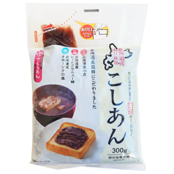 谷尾食糧工業 さくらあん 北海道産小豆使用こしあん 300g×12袋入【日本出荷】