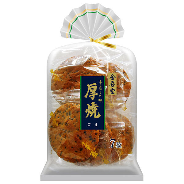 金吾堂製菓 厚焼 ごま 7枚×12袋入【日本出荷】