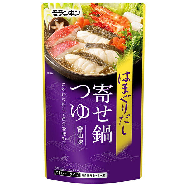 モランボン はまぐりだし 寄せ鍋つゆ 醤油味 750g×10袋入【日本出荷】