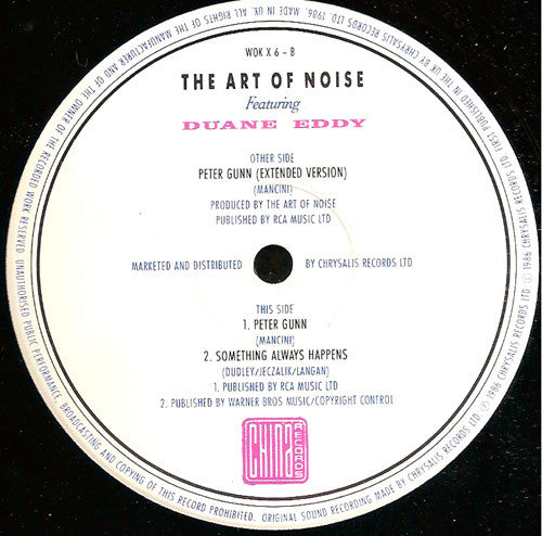 The Art Of Noise - Peter Gunn (Extended Version) (Vinyl, 12", 45 RPM, Single) Very Good Plus (VG+) / Very Good (VG)
