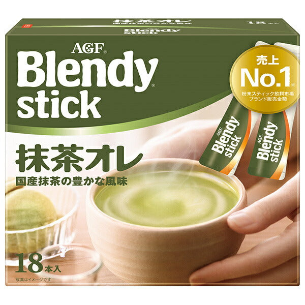 AGF ブレンディ スティック 抹茶オレ (9.7g×18本)×6箱入【日本出荷】