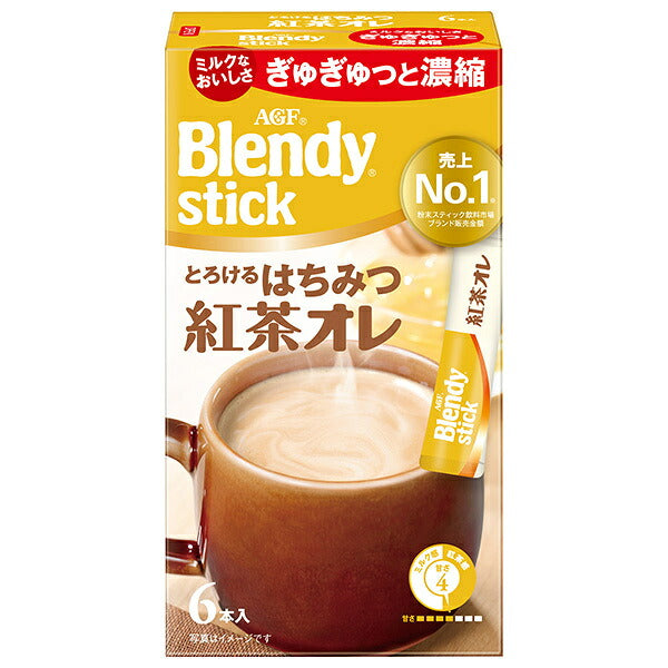 AGF ブレンディ スティック とろけるはちみつ紅茶オレ (9.9g×6本)×24箱入【日本出荷】