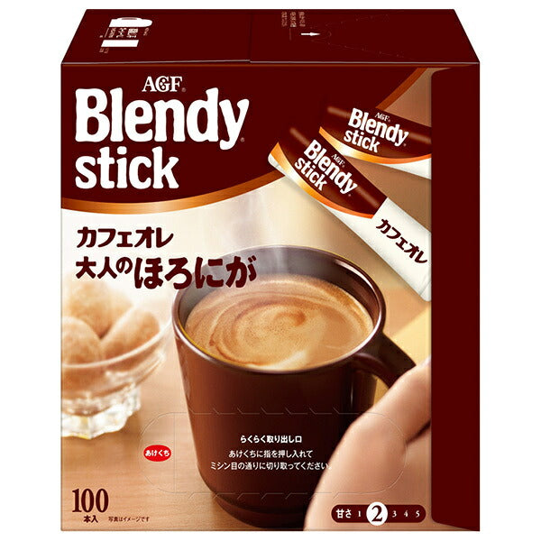 AGF ブレンディ スティック カフェオレ 大人のほろにが (7.5g×100本)×4箱入【日本出荷】