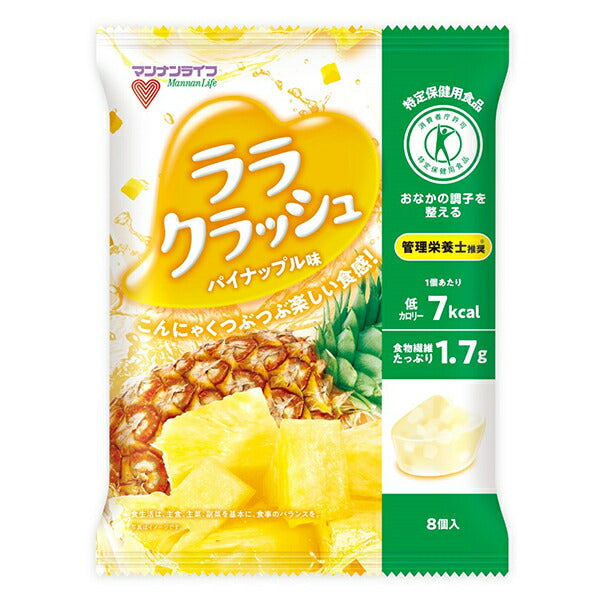 Mannan Life Konnyaku Batake Lala Crush Pineapple Flavor (Food for Specified Health Uses) (24g x 8 bags) x 12 bags