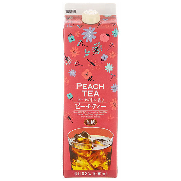 ジーエスフード GS ピーチティー 加糖 1000ml紙パック×12本入【日本出荷】
