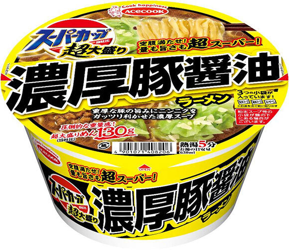 エースコック スーパーカップ超大盛り 濃厚豚醤油ラーメン 176g×12個入【日本出荷】