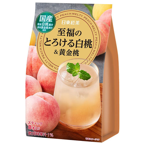 三井農林 日東紅茶 至福のとろける白桃&黄金桃 (11g×8本)×24(6×4)袋入【日本出荷】