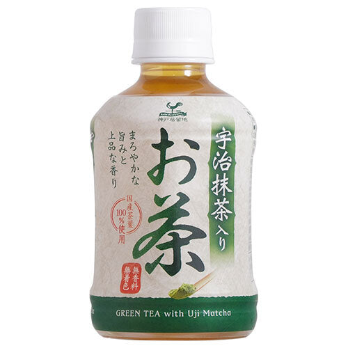 富永貿易 神戸居留地 宇治抹茶入りお茶 280mlPET×24本入【日本出荷】