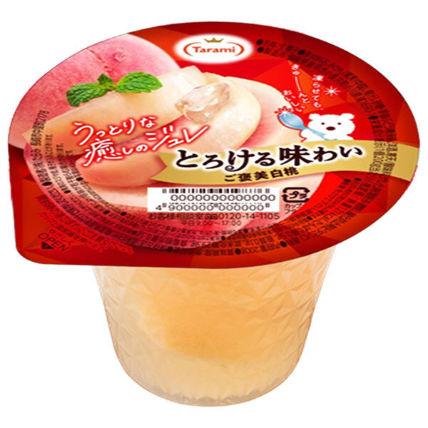 たらみ とろける味わい ご褒美白桃 200g×24(6×4)個入【日本出荷】