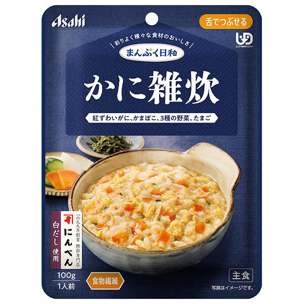 アサヒグループ食品 まんぷく日和 かに雑炊 100g×24袋入【日本出荷】