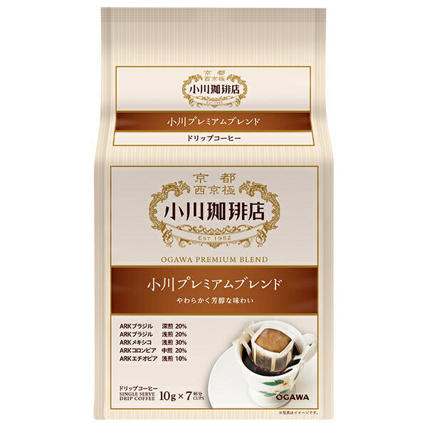 小川珈琲 小川珈琲店 プレミアムブレンド ドリップコーヒー7杯分 70g(10g×7袋)×6箱入【日本出荷】