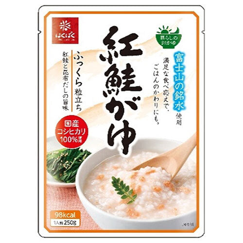 はくばく 暮らしのおかゆ 紅鮭がゆ 250g×24(8×3)袋入【日本出荷】