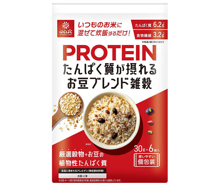 はくばく たんぱく質が摂れる お豆ブレンド雑穀 180g×6袋入【日本出荷】