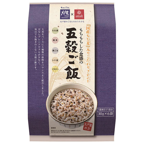はくばく 大戸屋 もちもちした食感の五穀ご飯 180g(30g×6)×6袋入【日本出荷】
