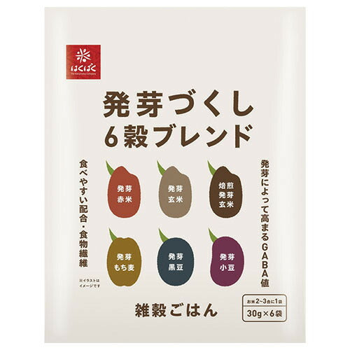 はくばく 発芽づくし6穀ブレンド 180g(30g×6袋)×6袋入【日本出荷】
