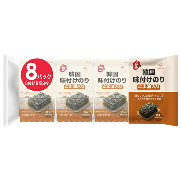 大象ジャパン OFood 韓国 味付 のり 8切 8枚 8P (4g×8)×12個入【日本出荷】