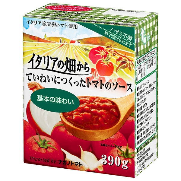 ナガノトマト イタリアの畑から ていねいにつくったトマトのソース 基本の味わい 390g×12個入【日本出荷】