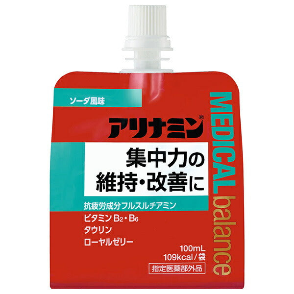 アリナミン製薬 アリナミン メディカルバランス ソーダ風味 100mlパウチ×36本入【日本出荷】