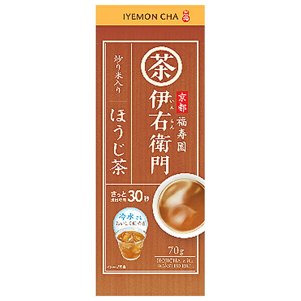 宇治の露製茶 伊右衛門 炒り米入りほうじ茶 70g×12袋入【日本出荷】