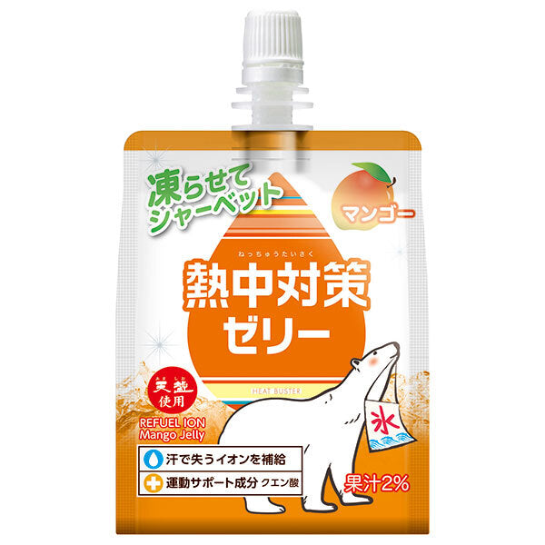 赤穂化成 熱中対策ゼリー マンゴー味 150gパウチ×24本入【日本出荷】