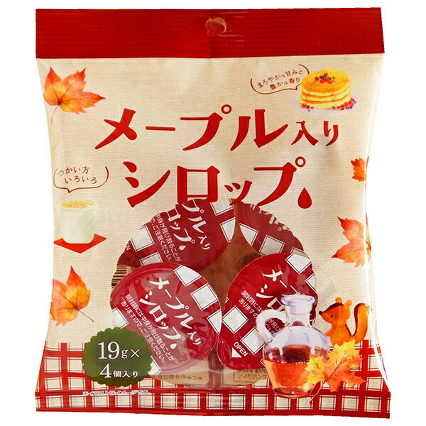 サクラ食品工業 メープル入りシロップ (19g×4個)×15袋入【日本出荷】