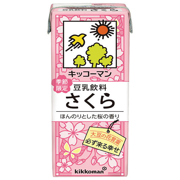 キッコーマン 豆乳飲料 さくら 200ml紙パック×18本入【日本出荷】