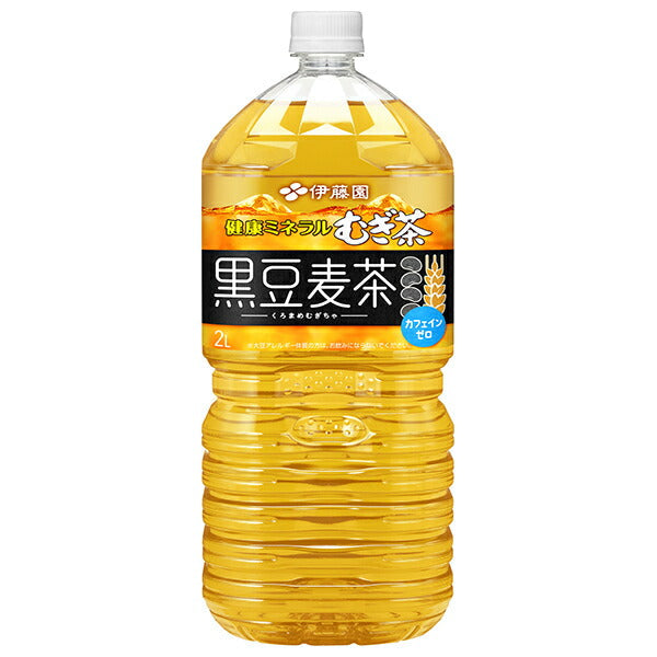 伊藤園 健康ミネラルむぎ茶 黒豆麦茶 2Lペットボトル×6本入【日本出荷】