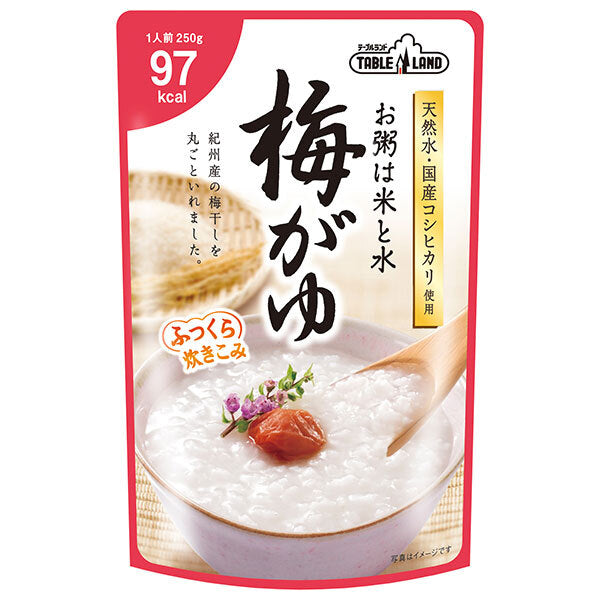 丸善食品工業 テーブルランド 梅がゆ 250gパウチ×24(12×2)袋入【日本出荷】