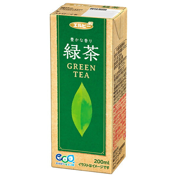 エルビー 緑茶 200ml紙パック×30本入【日本出荷】