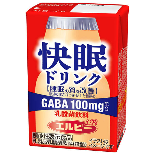 エルビー 快眠ドリンク 乳酸菌飲料 125ml紙パック×24本入【日本出荷】
