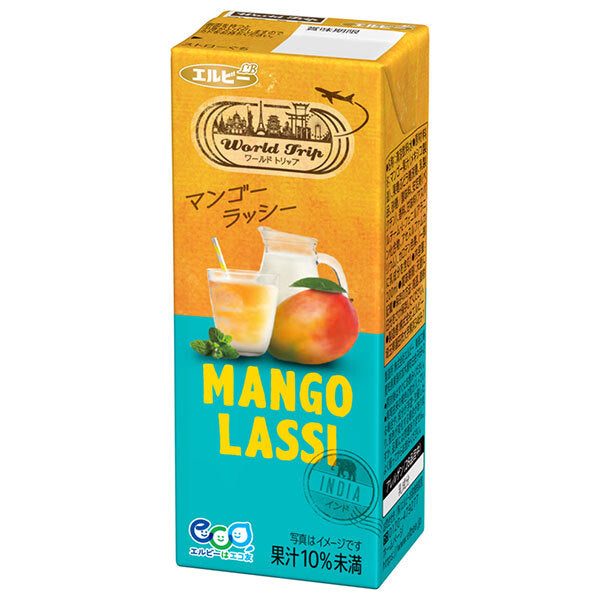 エルビー WorldTrip マンゴーラッシー 200ml紙パック×24本入【日本出荷】
