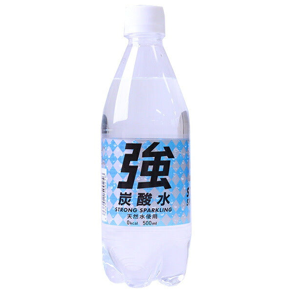 友桝飲料 強炭酸水(K) 500mlPET×24本入【日本出荷】