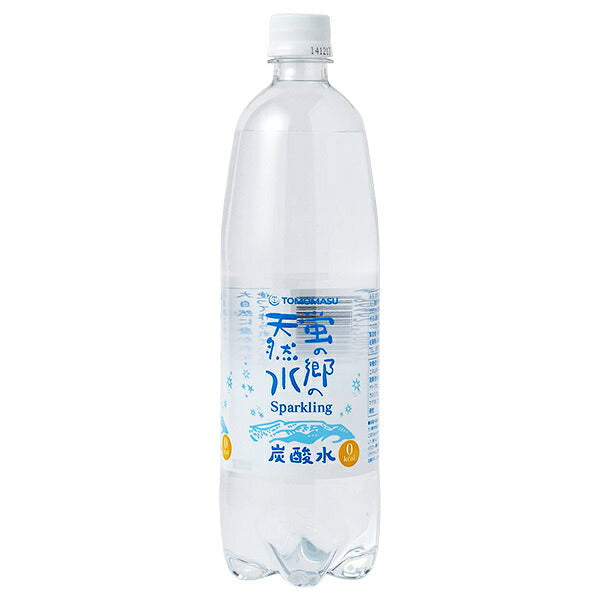 友桝飲料 蛍の郷の天然水スパークリング 1LPET×15本入【日本出荷】