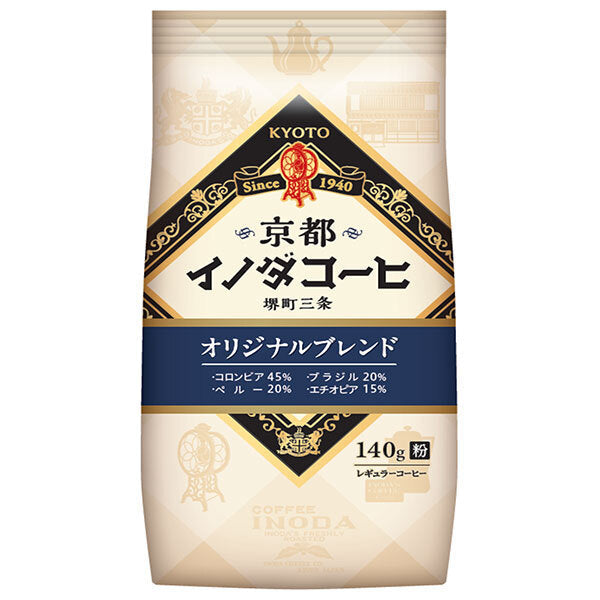 キーコーヒー 京都イノダコーヒ オリジナルブレンド(粉) 140g×6袋入【日本出荷】