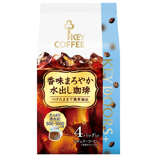 キーコーヒー KEY DOORS+ 香味まろやか水出し珈琲 4P×6袋入【日本出荷】