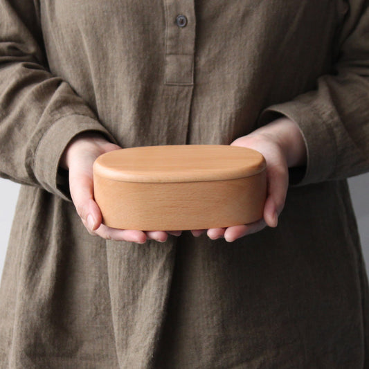 buna ブナの木くりぬき弁当箱 小判型 400ml