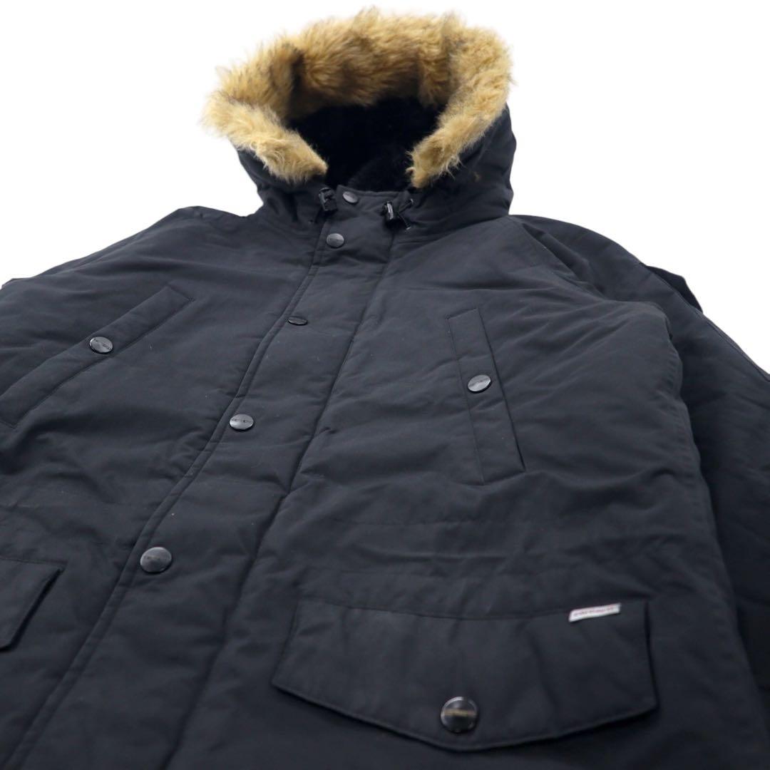 Carhartt N-3B Down Jacket, Size L, Black, Nylon, Padded, Removable Fur, Drawcord, ANCHORAGE PARKA