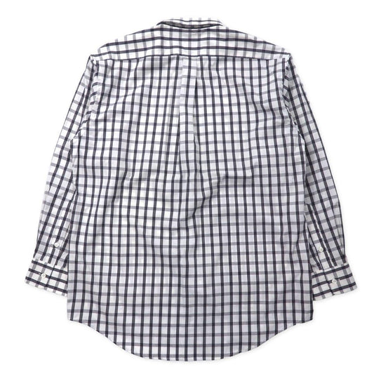 Burberry's Nova Check Button-Down Shirt, LA White, Cotton, Single Logo Embroidery, Made in Japan, Unused