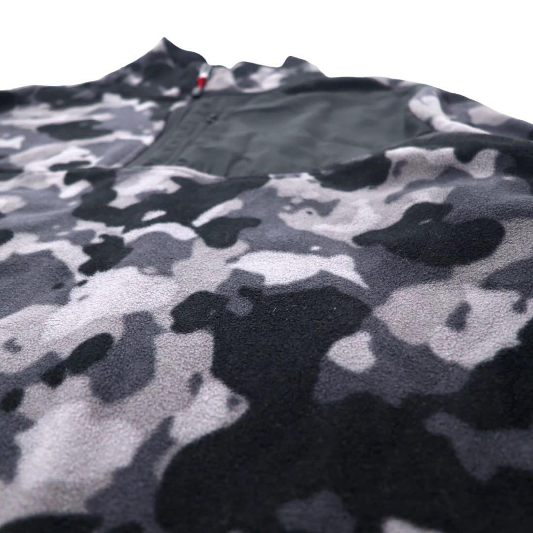STARTER ハーフジップ フリースジャケット 3XL グレー ブラック カモフラ ポリエステル ビッグサイズ