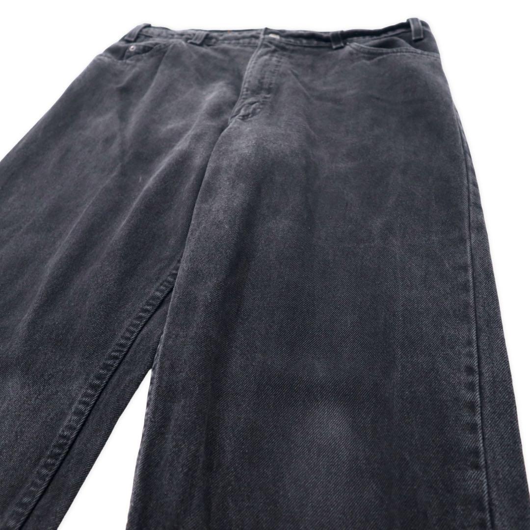 Levi's 90s Tapered Black Denim Pants, Made in the USA, Size 36, Orange Tab, Loose Fit, Size 550, Black, 40550-4159