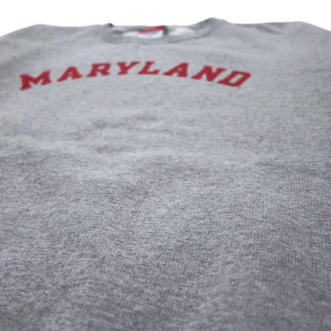 Champion 90年代 カレッジ プリントスウェット XL グレー コットン MARYLAND ビッグサイズ ホンジュラス製