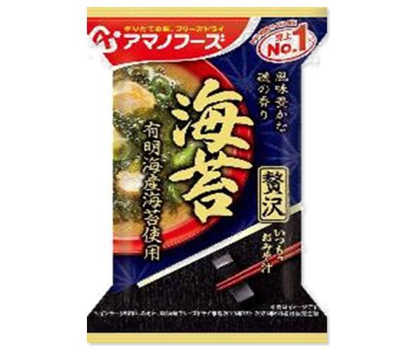 アマノフーズ フリーズドライ いつものおみそ汁贅沢 海苔 10食×6箱入【日本出荷】