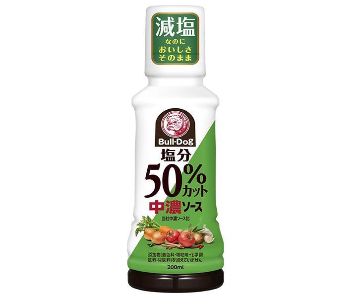 ブルドッグソース 塩分50%カット 中濃ソース 200mlペットボトル×10個入【日本出荷】