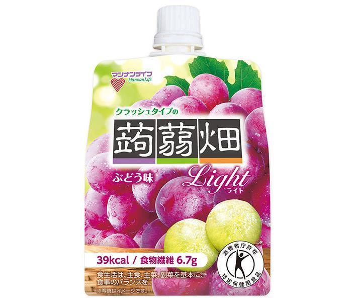 マンナンライフ クラッシュタイプの蒟蒻畑ライト ぶどう味【特定保健用食品 特保】 150gパウチ×30本入【日本出荷】